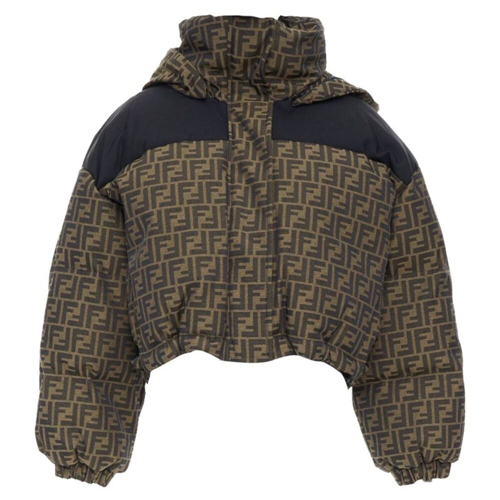 Fendi 2021 Zucca Brown Black Monogram Puffer Jacket